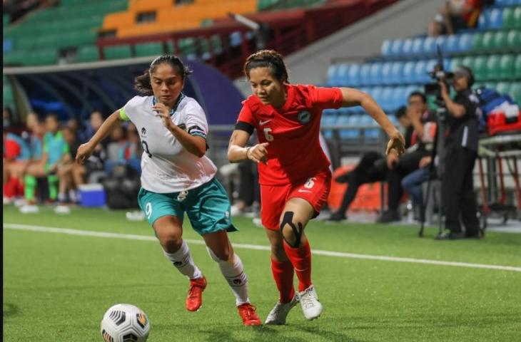 Timnas Putri Indonesia menaklukkan Singapura 2-1 di ajang FIFA Matchday (PSSI)