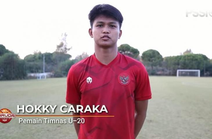 Striker Indonesia U-20, Hokky Caraka. (YouTube/PSSI TV)