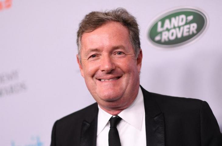 Wartawan Inggris Piers Morgan tiba untuk menghadiri penghargaan British Academy Britannia (BAFTA) 2019 di Hotel Beverly Hilton di Beverly Hills pada 25 Oktober 2019. (VALERIE MACON / AFP)