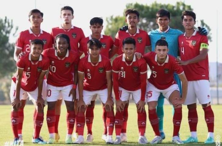 Timnas Indonesia U-20 saat lawan Al Adalah FC. (Instagram/@pssi)