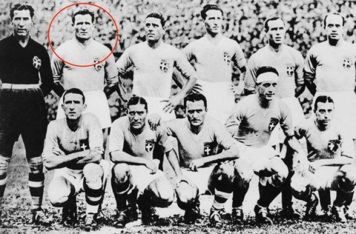 Luis Monti saat bela Timnas Argentina di Piala Dunia 1930. (Twitter)