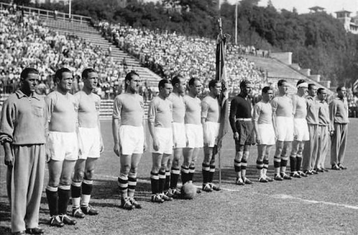 Luis Monti saat bela Timnas Italia juara Piala Dunia 1934. (Twitter)