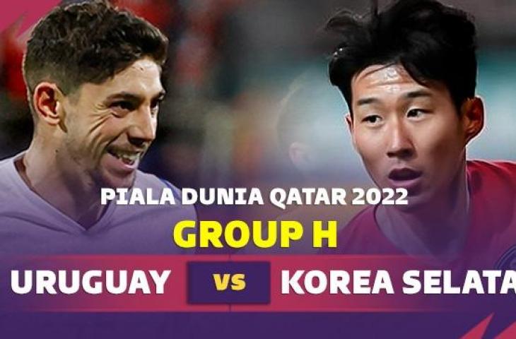 Grafis Uruguay vs Korea Selatan di Piala Dunia 2022. (Suara.com)