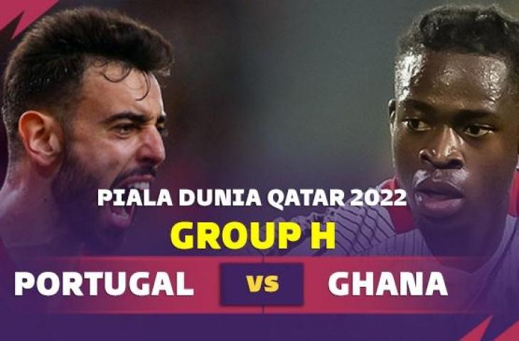 Grafis Portugal vs Ghana di Piala Dunia 2022. (Suara.com)