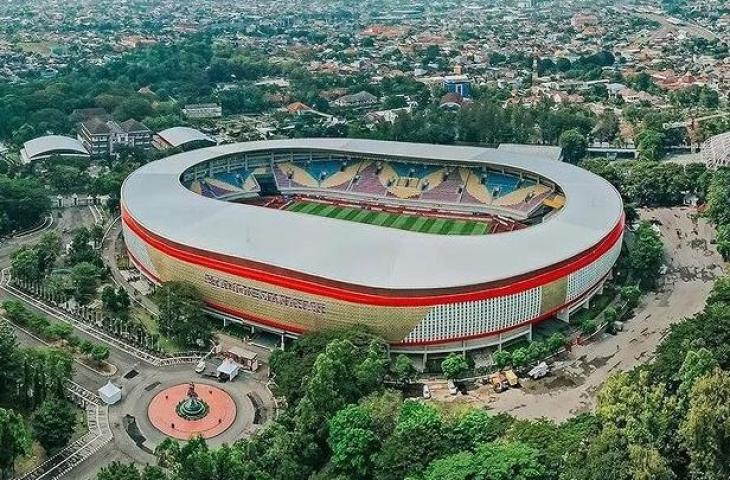 Potret udara Stadion Manahan Solo, Surakarta, Jawa Tengah. (Instagram/@stadion.manahan.solo)