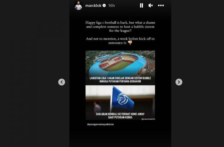 Marc Klok tanggapi Liga 1 yang bakal digulirkan kembali (Instagram/marcklok)