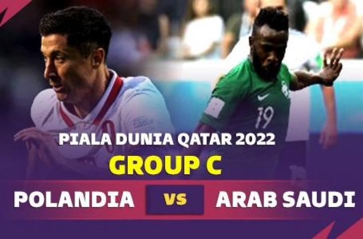 Polandia vs Arab Saudi pada matchday kedua Grup C di Piala Dunia 2022.