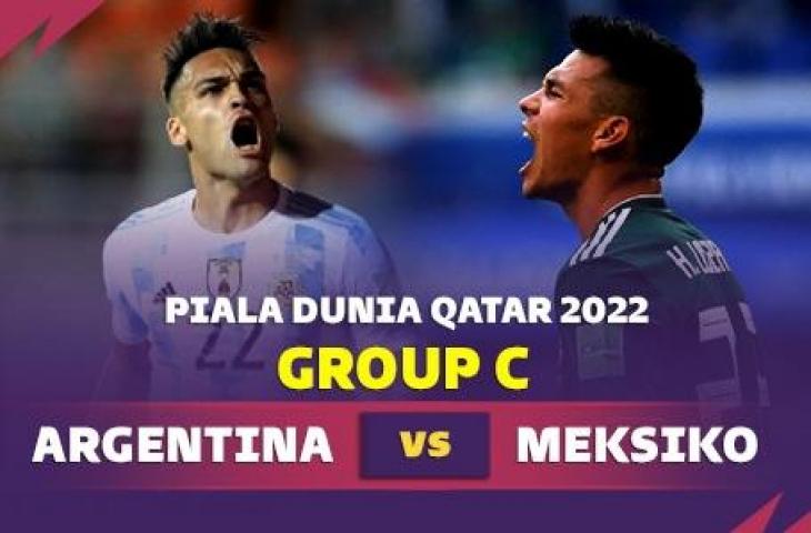 Argentina vs Meksiko di Piala Dunia 2022.