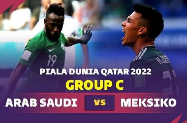 Grafis Arab Saudi vs Meksiko di Piala Dunia 2022. (Suara.com)