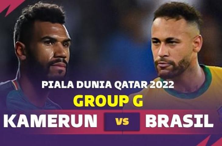 Grafis Kamerun vs Brasil di Piala Dunia 2022. (Suara.com)