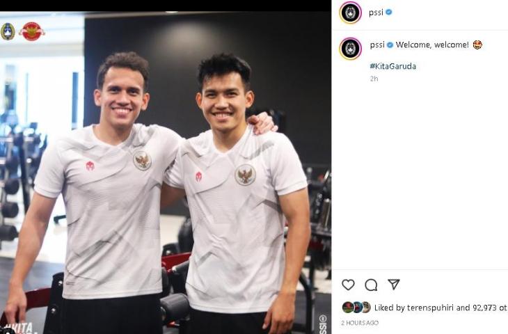 Egy Maulana Vikri dan Witan Sulaeman gabung Timnas Indonesia jelang Piala AFF 2022. (Instagram/@pssi)