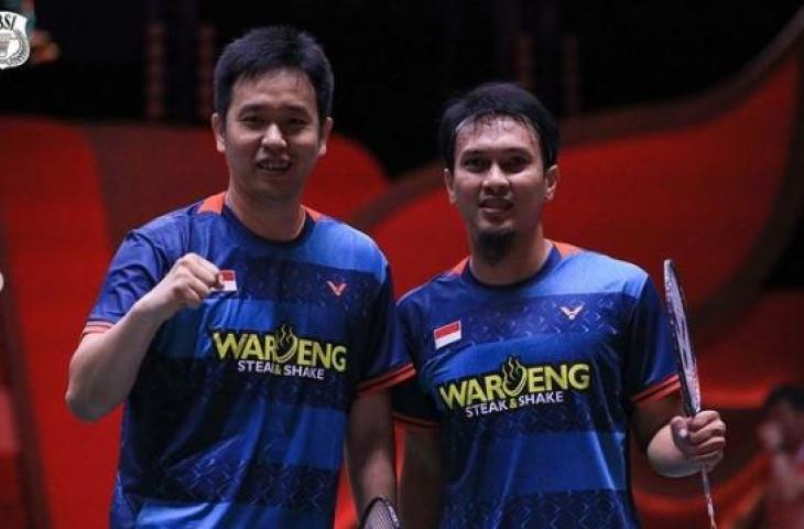 Ganda putra Indonesia Hendra Setiawan/Mohammad Ahsan. (Instagram/@ina.badminton)