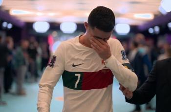 Pedih Banget, Momen Cristiano Ronaldo Menangis usai Portugal Gagal Lolos ke Semifinal Piala Dunia 2022