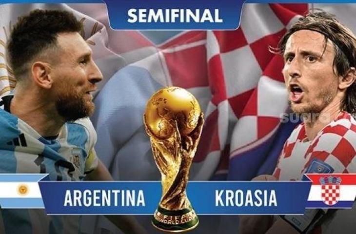 Prediksi pertandingan semifinal Piala Dunia 2022 antara Argentina vs Kroasia.