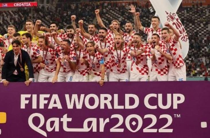 Kroasi raih posisi tiga Piala Dunia 2022 usai kalahkan Maroko 2-1. (AFP)