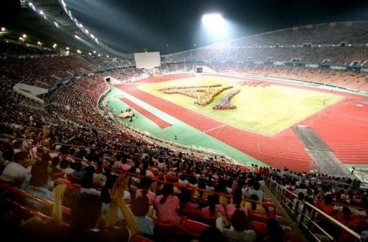 Potret Stadion Rajamangala di Thailand. (AFP)