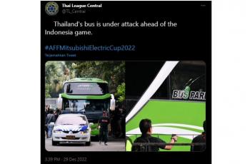 Jelang Lawan Timnas Indonesia, Bus Timnas Thailand Diduga Dapat Serangan Hingga Kaca Retak