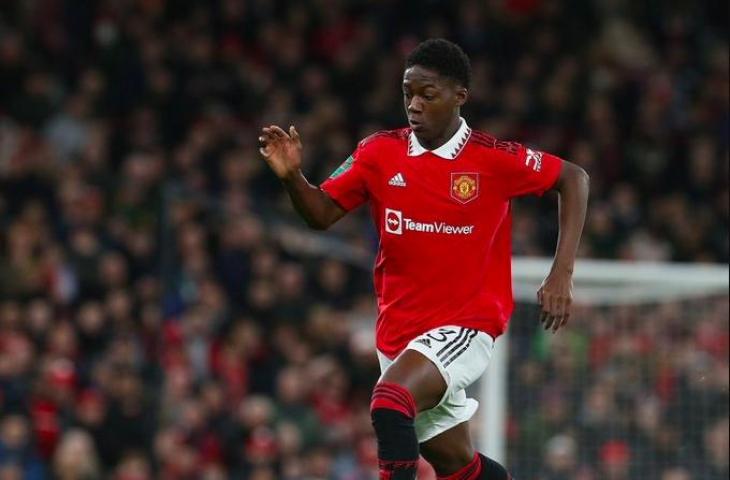 Pemain muda Manchester United, Kobbie Mainoo. (Twitter)