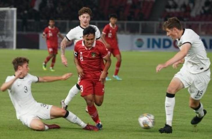 Timnas Indonesia U-20 vs Selandia Baru di Turnamen Mini Internasional 2023, Minggu (19/2/2023). (dok.pssi)