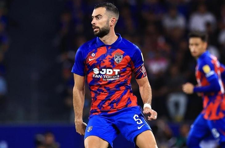 Jordi Amat alami nasib buruk lagi.(Instagram/officialjohor)