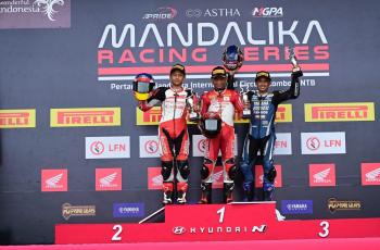 Jalani Debut, Pembalap Indonesia Rheza Danica Raih Podium Tertinggi di Kejurnas Mandalika Racing