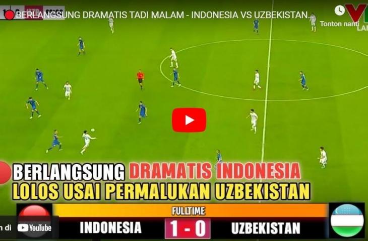 Benarkah Timnas Indonesia U-20 mengalahkan Uzbekistan 1-0? (YouTube/Dafa Bola)