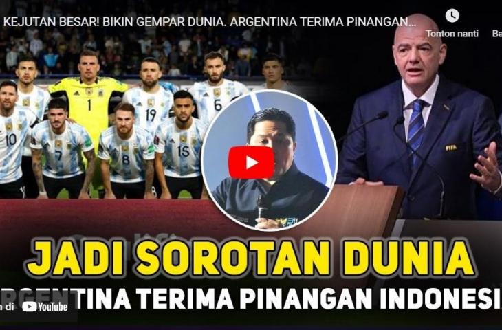 Cek fakta Argentina menerima pinangan Indonesia untuk uji coba. (YouTube/Timnas 12)