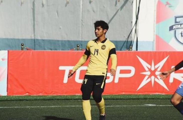 Pemain Malaysia U-22 Zikri Khalili. (Instagram/@ahmd.zikr)