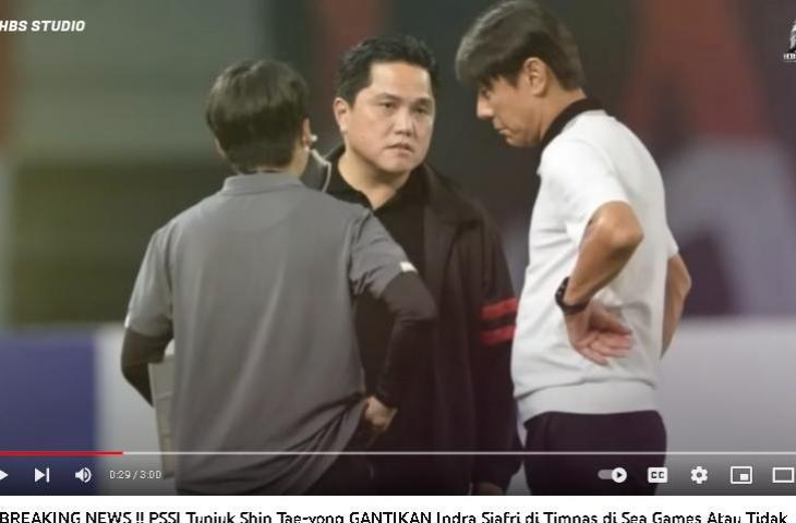 Cek Fakta PSSI Tunjuk Shin Tae-yong Gantikan Indra Sjafri di SEA Games 2023. (YouTube)