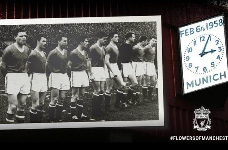 Tragedi Munich yang menimpa pemain Manchester United. (Twitter)