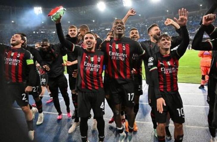 AC Milan lolos ke semifinal Liga Champions usai singkirkan Napoli dengan agregat 2-1. (AFP)