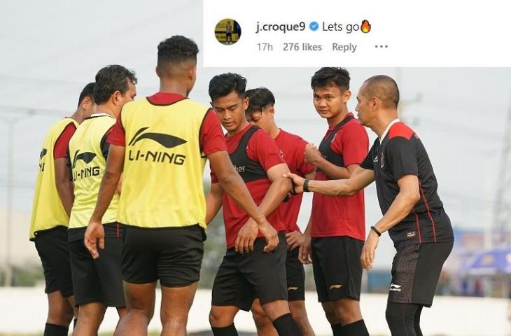 Pemain keturunan berdarah Jawa memberikan suntikan semangat untuk Timnas Indonesia U-22 (PSSI.org, Instagram/j.croque9)