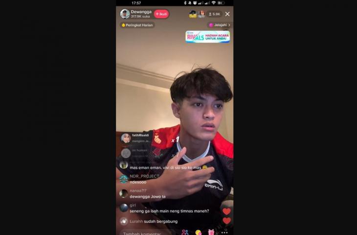 Alfeandra Dewangga live Tiktok (Twitter/mafiawasit)