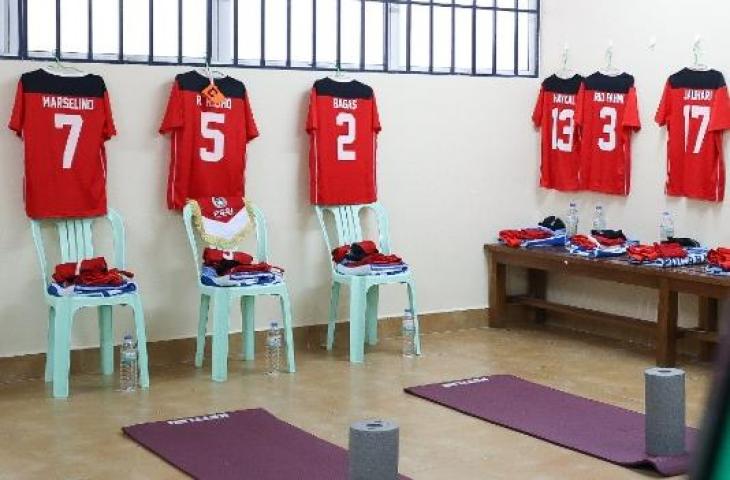 Kursi hajatan di ruang ganti Timnas Indonesia U-22 (Twitter/PSSI)