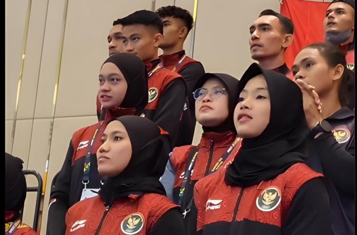 Suporter pencak silat di SEA Games 2023 (Instagram/timnas.mania)