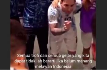 Viral, Lionel Messi Ceramah Marahi Pemain Timnas Argentina untuk Tak Main-main saat Hadapi Indonesia