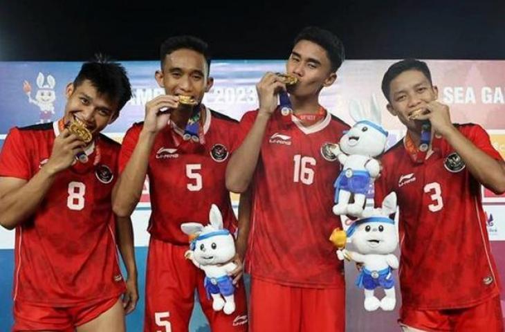 Witan Sulaeman, Rizky Ridho, Muhammad Ferrari, dan ilham Rio Fahmi saat di SEA Games 2023 (Persija.id)