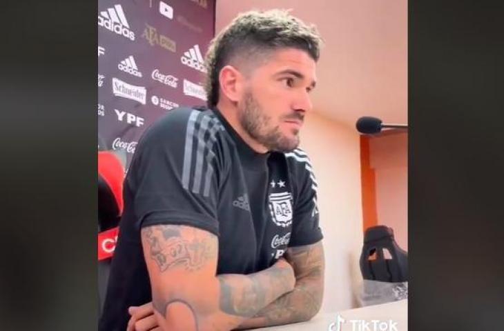 Pemain Timnas Argentina Rodrigo De Paul. (TikTok/messi10fans97)