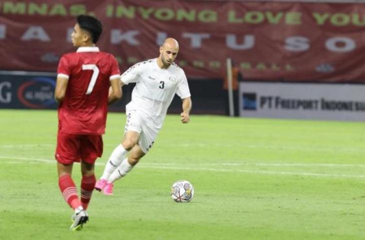 Pemain bintang Palestina, Mohammed Rashid saat melawan timnas Indonesia di FIFA Matchday. (Instagram/moerashid95)