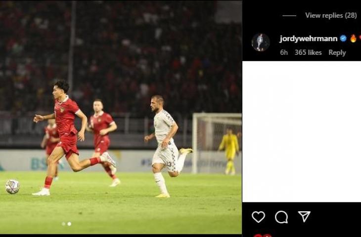 Jordy Wehrmann komentari postingan Rafael Struick (Instagra,/rafaelstruick)