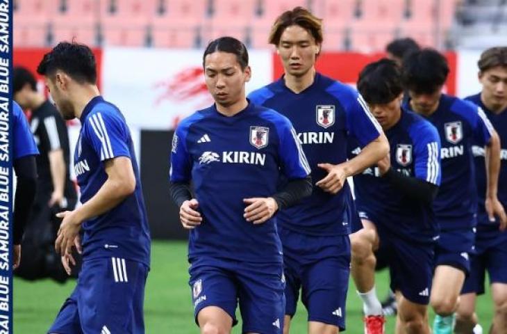 Skuad Jepang yang merupakan rival timnas Indonesia di Piala Asia 2023. (Instagram/japanfootballassociation)