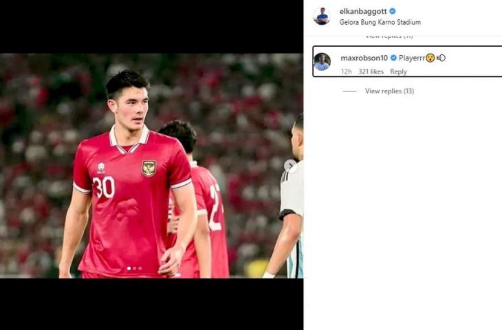 Ada pemain Tottenham ikut nimbrung di postingan Elkan Baggott. (Instagram/elkanbaggott)