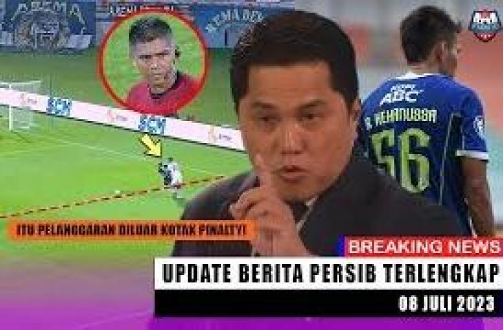 Cek fakta wasit Arema FC vs Persib Bandung dihukum seumur hidup. (YouTube/IP NEWS)