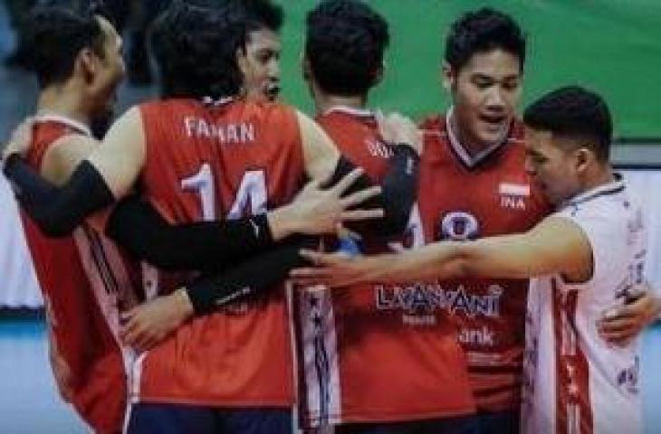 Timnas Voli Putra Indonesia di SEA V League 2023 Seri 2. (Instagram/@lavani.forever)