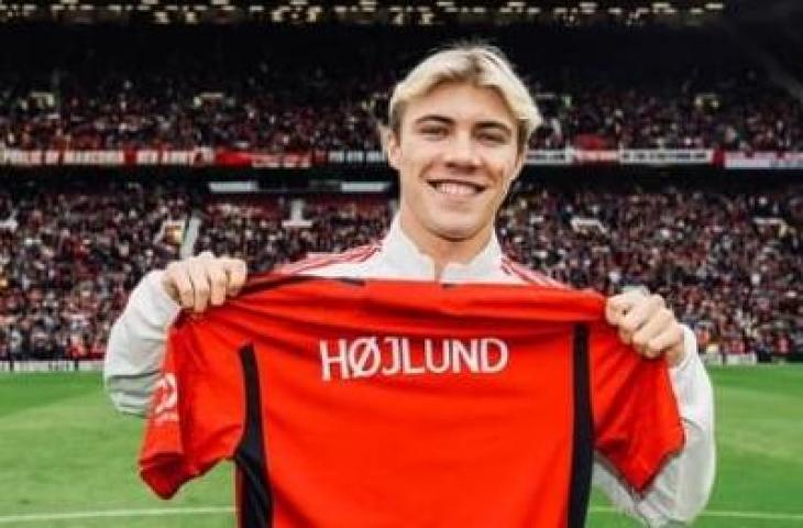  Rasmus Hojlund resmi gabung Manchester United. (Instagram/@manchesterunited)