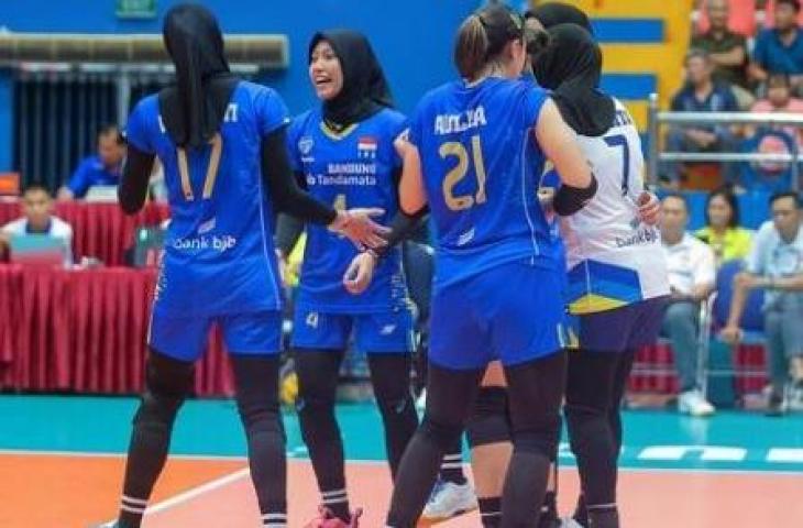 Timnas Voli Putri Indonesia di SEA V League 2023. (Instagram/@bandungbjbtandamataofficial_)