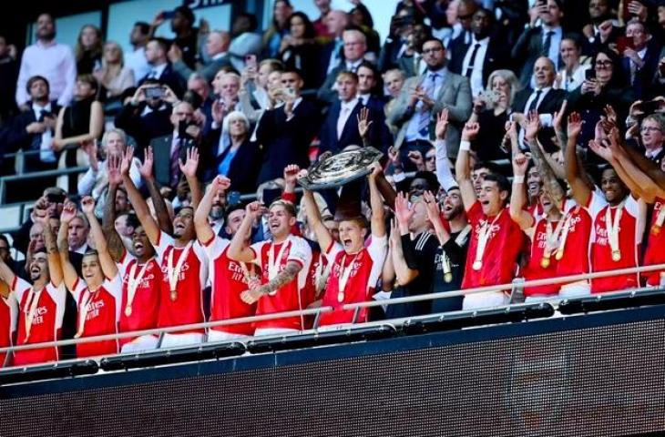 Arsenal juara Community Shield 2023 usai kalahkan Manchester City. (Twitter/@EmiratesFACup)