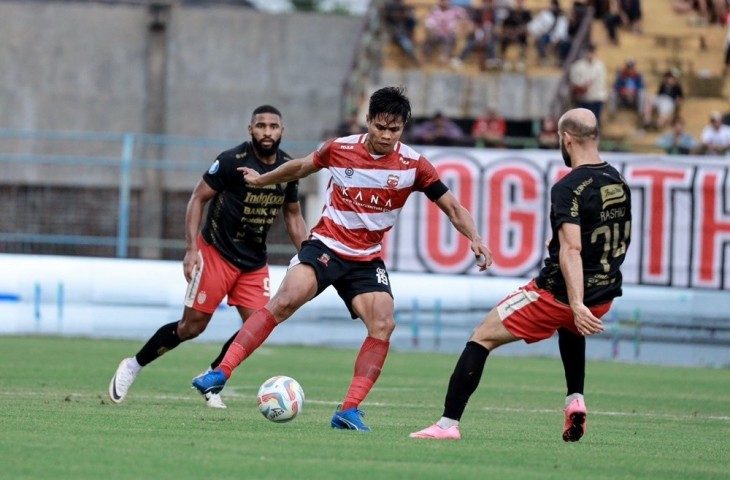 Pertandingan Liga 1 antara Madura United vs Bali United. (LIB)