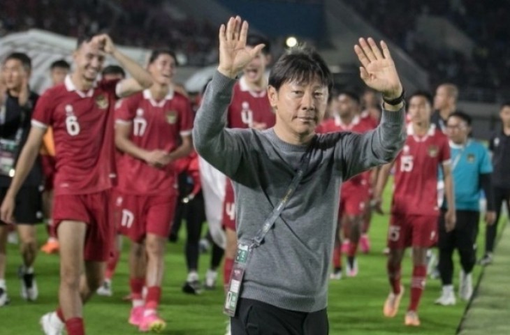 Pelatih Timnas Indonesia, Shin Tae-yong. (ANTARA FOTO/Mohammad Ayudha/hp.