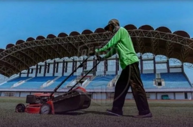 Stadion Indomilk Arena dilanda banjir. (HO/persita)